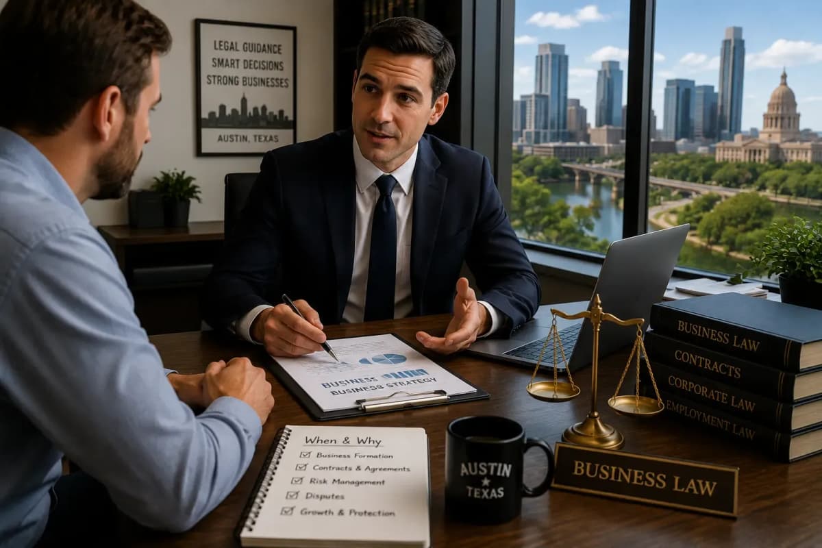 Austin Business Lawyer, When and Why Your Business Needs One